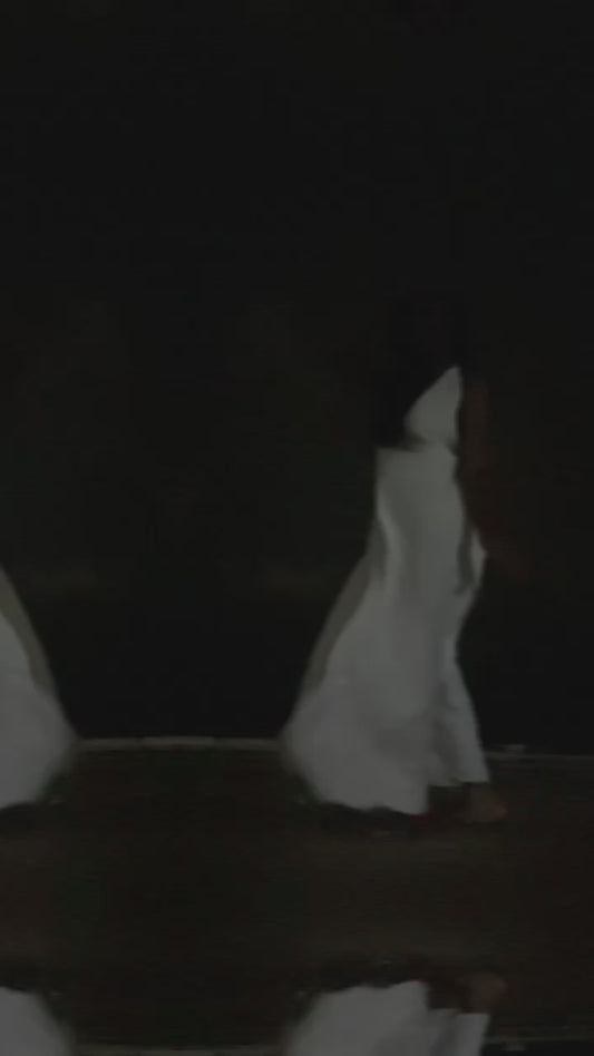 Backless Silk Dress (White)